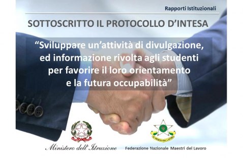 Protocollo con il Ministero dell'Istruzione