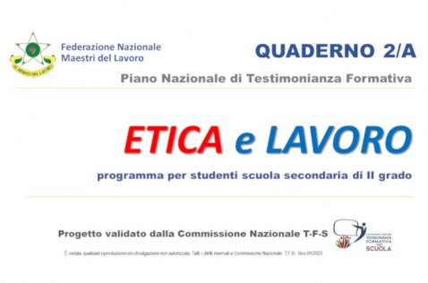 TRAINING QUADERNO PNTF 2 - ETICA e LAVORO